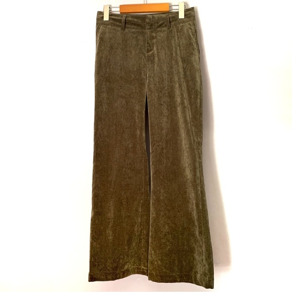 Coldwater Creek Dark Green Corduroy Pants Size P4 - Picture 1 of 8